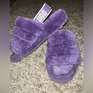 Ugg’s purple Fuzzy Slippers size 8
